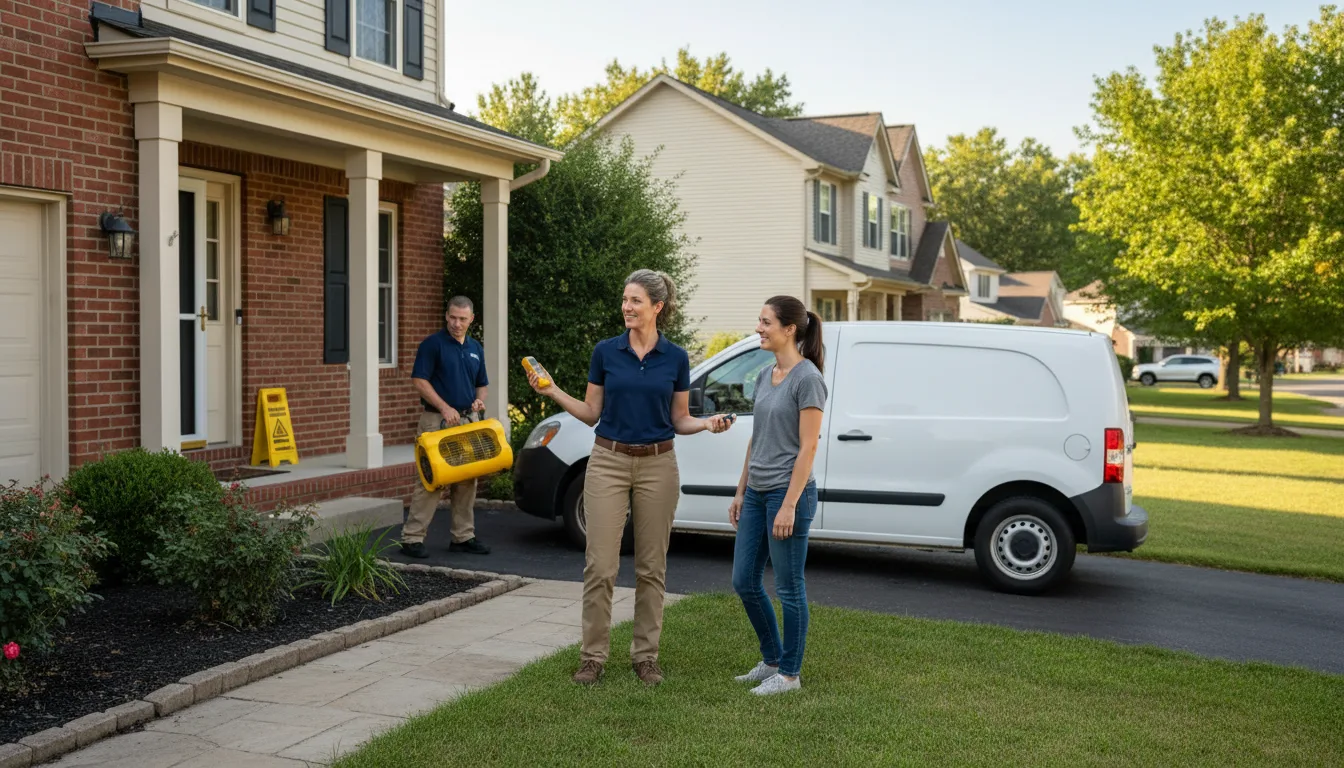 Residential water damage restoration in Sherrard, IL